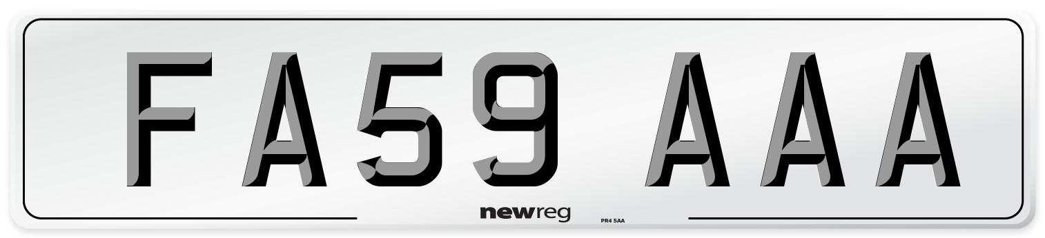 FA59 AAA Number Plate from New Reg